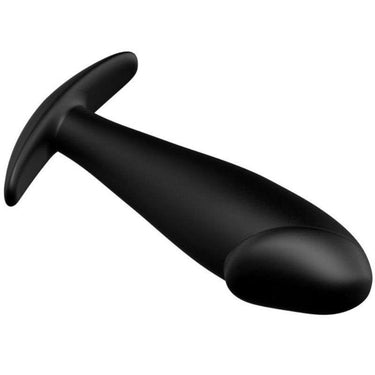 Plug Anale Silicone Pene Nero con Maniglia Ergonomica